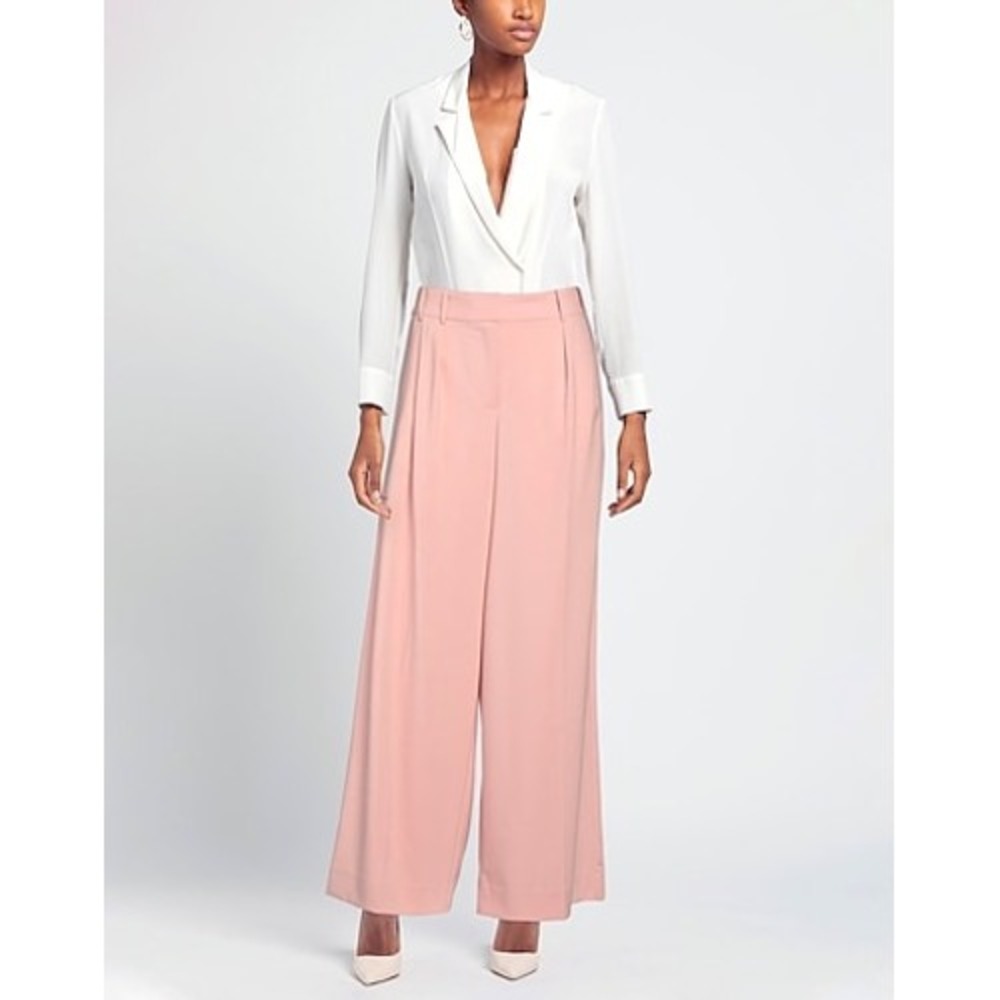 Remain Birger Christensen‎ Wide Leg Pants Size 8 Antique Rose Pink High Waisted